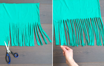 Betere Makkelijk te maken DIY shawl van een T-shirt QZ-25
